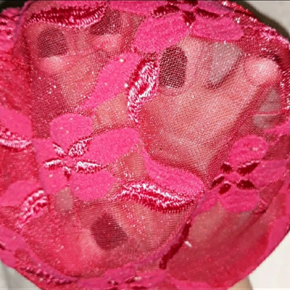 OLGA Red Lace Brassiere Bra 36 D - Picture 4 of 8